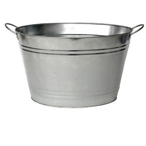 Galvanise Steel Oval Shape Ice Bucket  14.0L