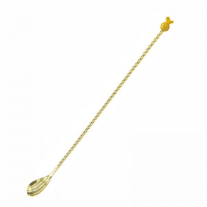 Gold Plated Pineapple Bar Spoon 330mm