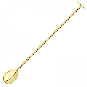 Gold Plated Deluxe Disc Tail Bar Spoon