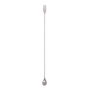 Stainless Steel Bar Spoon With Fork 400mm
