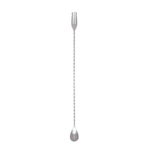 Stainless Steel Bar Spoon With Fork 300mm