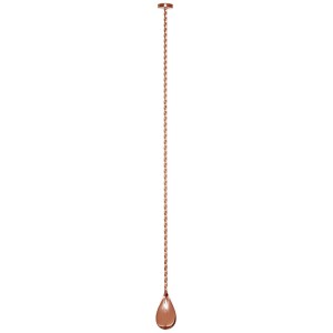 Copper Plated Bar Spoon With Muddler Base 400mm