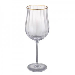 Baroque Gold Rim Wine Glass 400ml