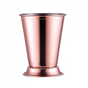 Copper Plated Beaded Mint Julep Cup 360ml