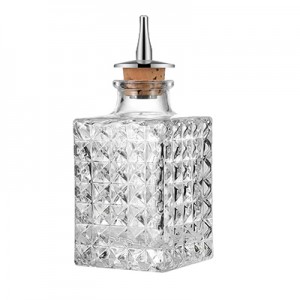 Diamond Square Dash Bottle 100ml – Silver Top