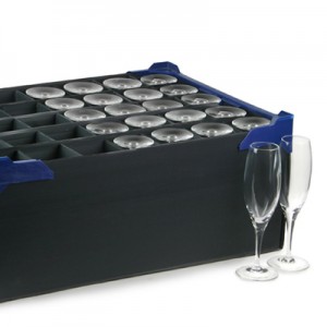 15 Compartment Glass Storage Box For Glasses Up To H 20cm × Dia 10cm