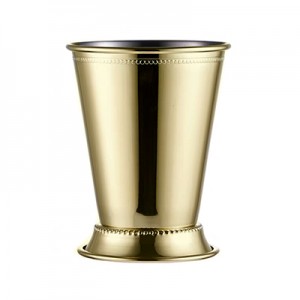 Gold Plated Beaded Mint Julep Cup 360ml