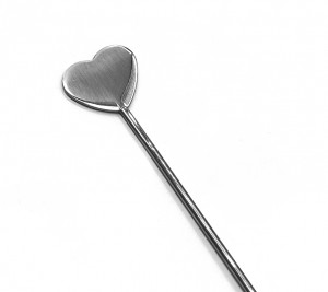 Silver Top Heart-shape Cocktail Picks