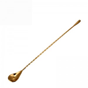 Gold Plated Teardrop Bar Spoon 450mm