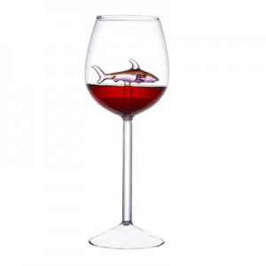 Clear / Blue / Pink Shark Wine Glass 300ml