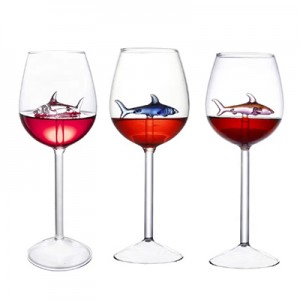 Clear / Blue / Pink Shark Wine Glass 300ml