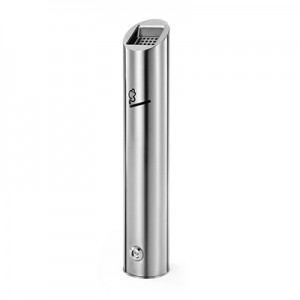Stainless Steel Cylinder Wall Mounted Cigarette Bin