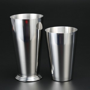 Stainless Steel Tin On Tin Boston Shaker With Stepwise Base