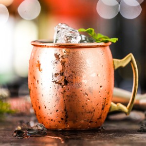 Copper Plated Curved Moscow Mule Mug 550ml