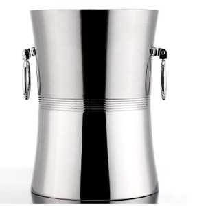 Stainless Steel Slender Double Wall Wine Cooler With Ring 3.0L