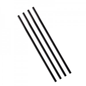 Gunmetal Black Plated Straight Straw 8.5 Inch