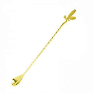 Gold Plated Honeybee Tail Bar Spoon