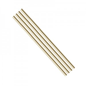Gold Plated Straight Straw 8.5 Inch