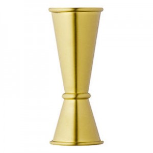 Gold Plated Banded Double Jigger 20/40ml