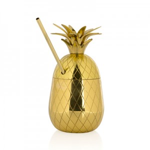 Gold Plated Pineapple Cocktail Mug 30oz