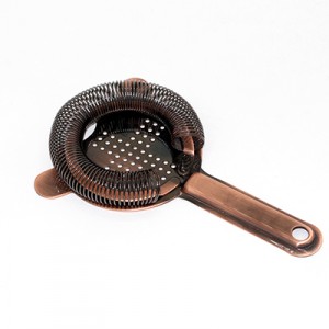 Two-Tone Plated  Strainer With Crossed Apertures