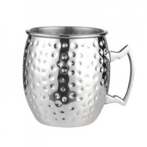 Stainless Steel Moscow Mule Mug – Hammered 550ml
