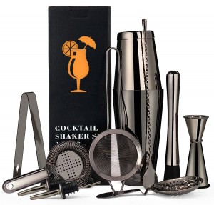 Cocktail Shaker Set 11 Pieces –  Rectangular Gift Box