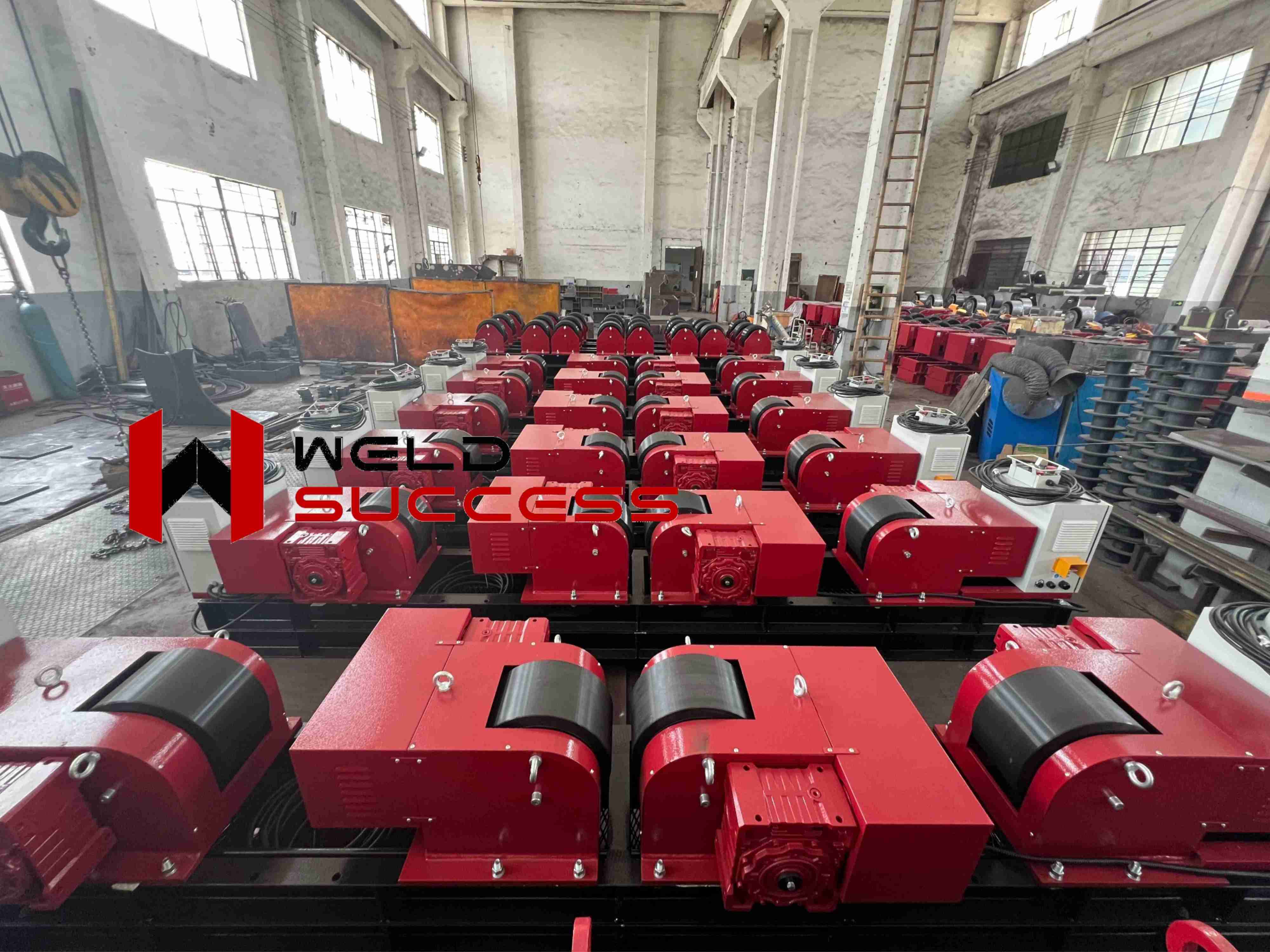 39sets Welding Rotators is primed for customer delivery.