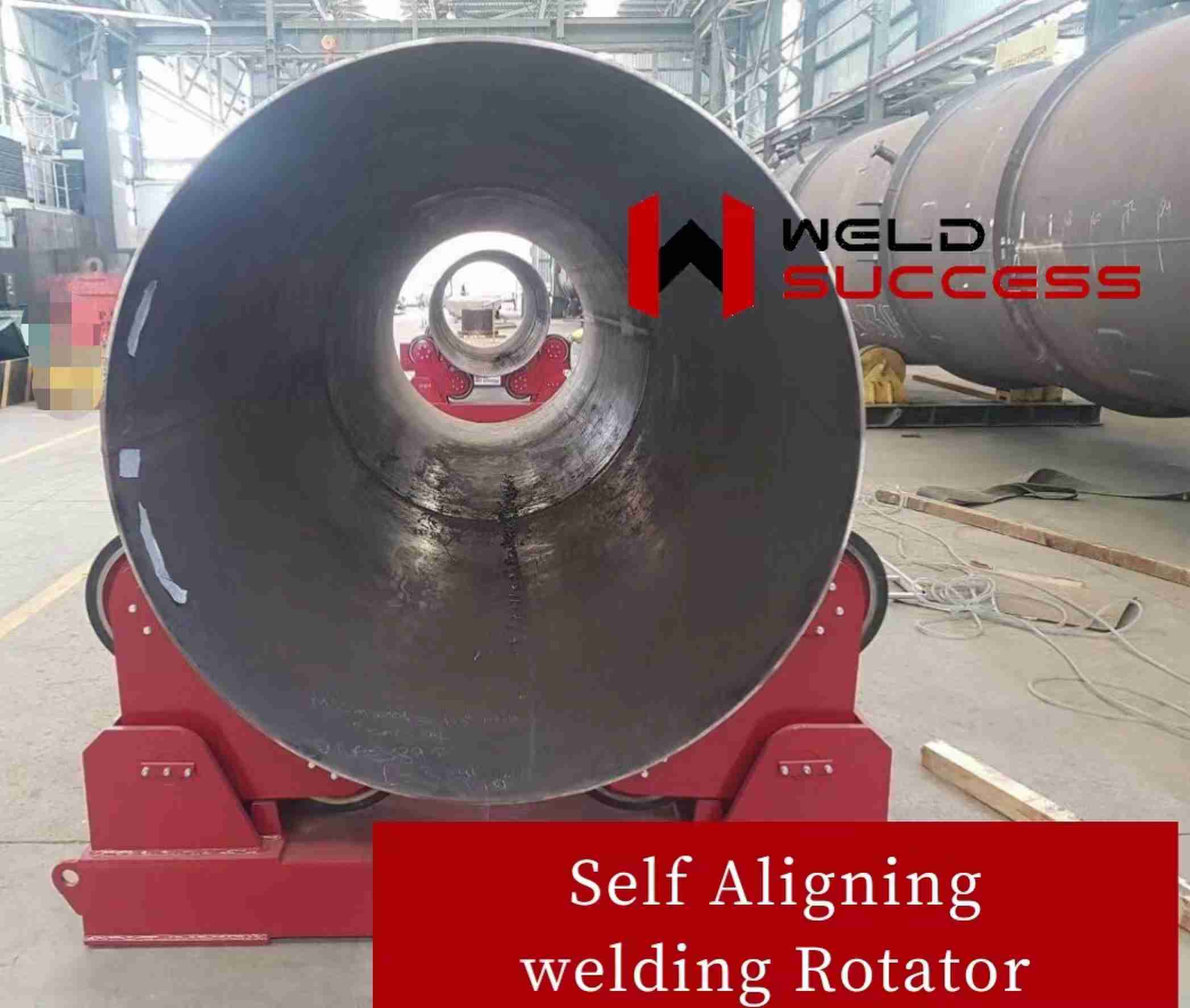 30-ton Self Aligning Welding Rotator enabling high-quality tank welding