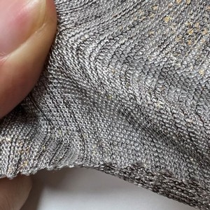 Kain hacci rajutan tr lembut metalik tekstil Suerte untuk sweter