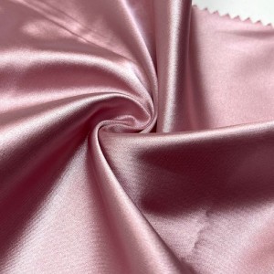Suerte tekstil visoko sijajna gladka mehka poliestrska svilena satenasta tkanina za obleko