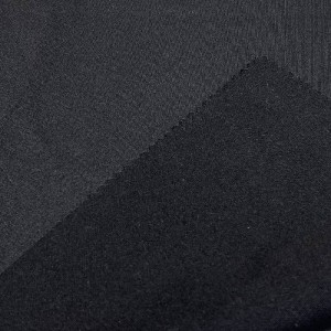 Suerte Textilgroßhandel schwarzer Polyester-Spandex-Tauchstrickstoff