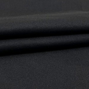 Tela de punto de buceo de spandex de poliéster negro al por mayor textil Suerte
