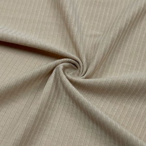 Suerte tekstil çizgili mukavemetli kalın polyester pamuklu kaburga örgü kumaş