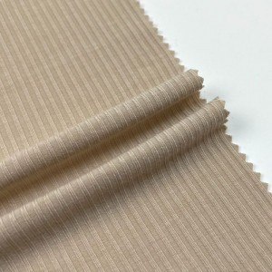Suerte textiel gestreepte sterke dikke polyester katoenen ribgebreide stof