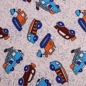 Suerte textile wholesale 4 way stretchy cartoon polyester printed dbp double brushed poly fabric by the yard