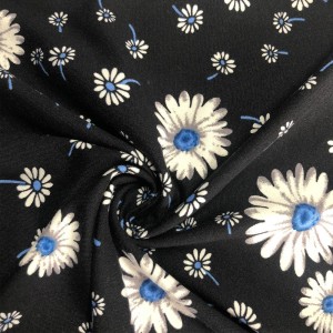 Suerte textile custom digital printed dbp double brushed polyester spandex fabric for dress