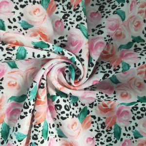 Suerte dệt polyester tùy chỉnh in hoa vải dệt kim terry Pháp cho hoodiesesigns in kỹ thuật số vải bông tre terry pháp của sân cho vải
