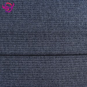 Suerte Textile Spandex côtelé R/T de haute qualité avec tissu argenté