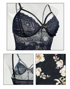 Women Lingerie Satin Lace Chemise Nightgown Sexy Full Slips Sleepwear Online Lingerie Store