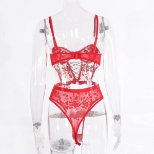 Hot selling sexy lingerie embroidered bodysuit underwear