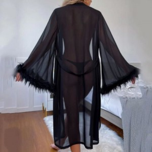 Sexy Fur Robe Women’s Sexy Lingerie Pajamas