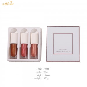 Wholesale custom logo liquid matte non-sticky cup lip glaze matte lip gloss 3 sets gift box [57 colors can be freely combined]-003