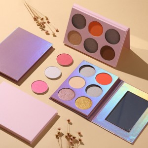 Custom 6  Colors Free match Multi-function Blush Private Label Dish Natural Lasting Contour Powder Palette Waterproof Blush Tray-162G