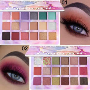 18-Color marble texture matte sequin shimmer eyeshadow palette 18SHD