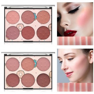 New Perfect Facial Cosmetics Blusher Face Red Powder Custom Makeup Matte Blush Palette-7004-015N