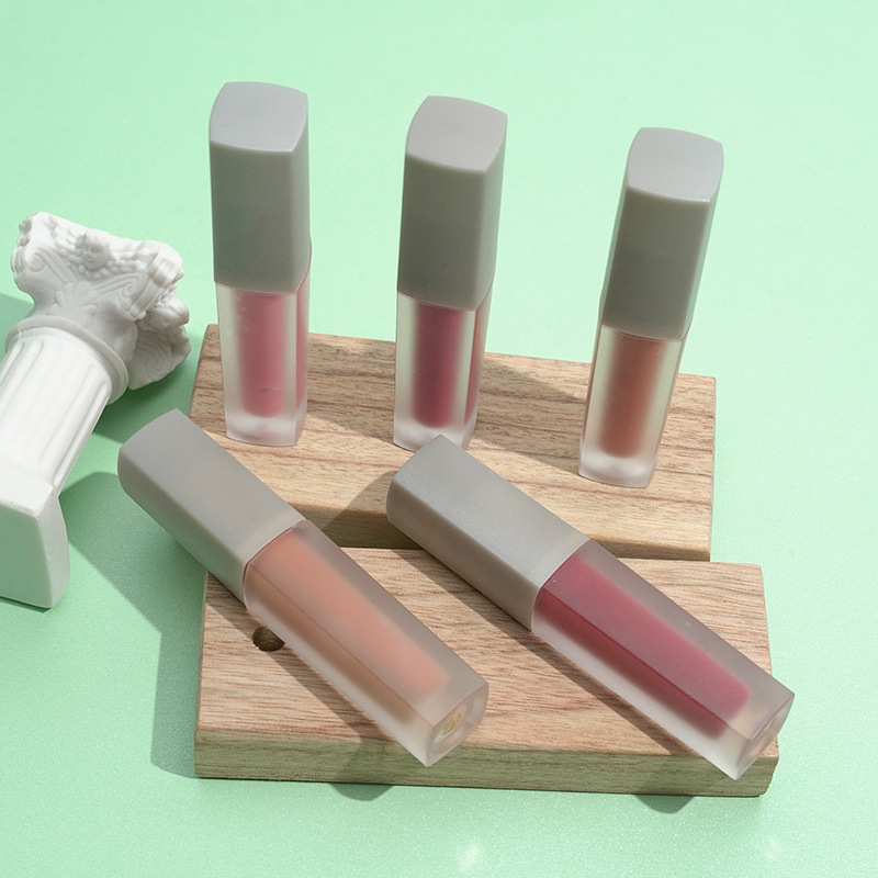 OEM 10 color small square tube velvet matte long lasting moisturizing lip glaze lipstick lip gloss lip mud-CC0013 Featured Image