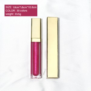 wholesale 30 color gold tube lip enhancement silky matte non-stick cup lip glaze long lasting lip gloss-CC0017