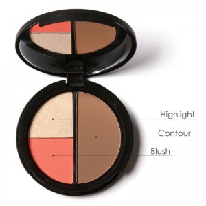 Private label 3 in 1 makeup high pigment waterproof 3colors blush powder-FA20
