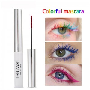 Color mascara for long-lasting multi-color eye makeup without smudging and lengthening mascara
